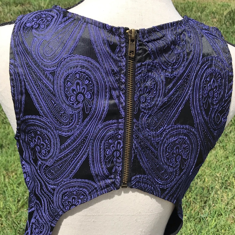 3/$10 Miami mi ami Dress S Paisley Jacquard - Picture 7 of 9